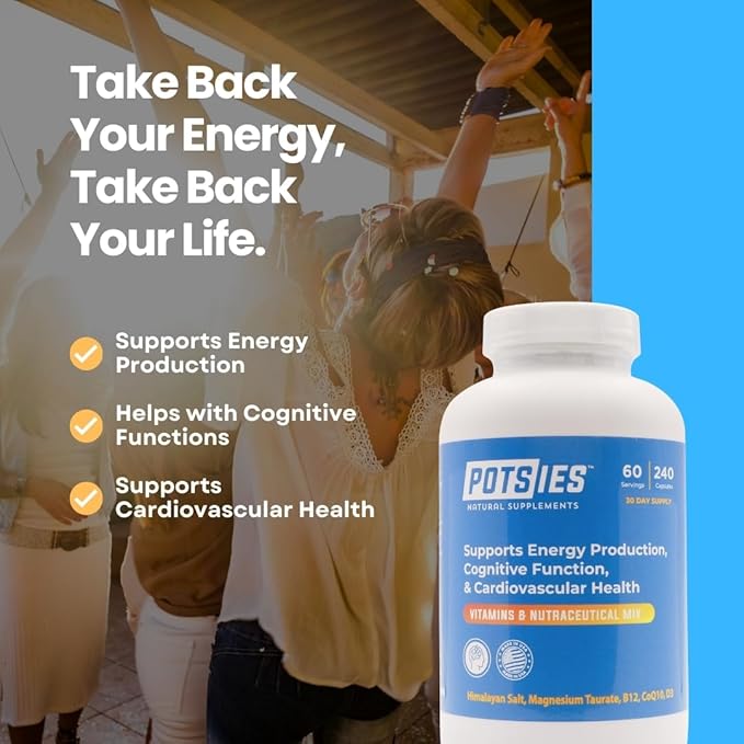POTS Supplement Vitamin & Nutraceutical Mix Capsules for Pots Syndrome | POTS Management Essentials | 240 Capsules - 30 Day Supply