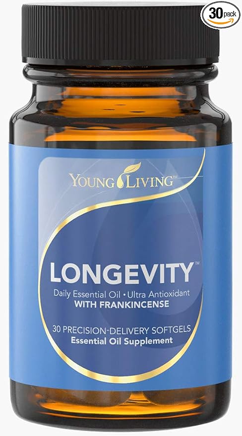 Young Living - Longevity 30 Softgels | Daily Essential Oil Supplement | Antioxidant Properties | Defense Against Free Radicals & Support for DHA Levels | Cellular Wellness