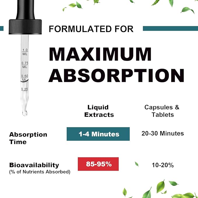 Glucosamine Chondroitin MSM Liquid Drops-w/Elderberry, Boswelia &Hyaluronic Acid-Extra Strength Joint Support Supplement for Mobility, Flexibility & Bones,High Absorption,60ml (2 fl oz)