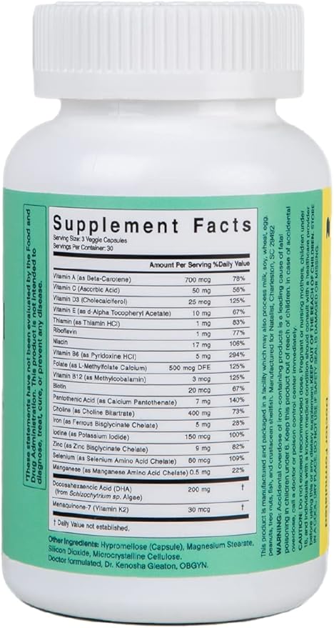 NATALIST Postnatal Vitamin Postpartum Essentials for Women - Mom & Baby Multivitamin & Breastfeeding Nutrition, Daily Wellness Supports Energy & Early Development While Nursing - 90 Capsules
