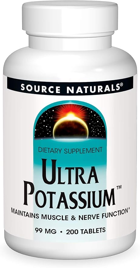 Source Naturals Ultra Potassium 99 mg Maintains Muscle & Nerve Function - Dietary Supplement - 200 Tablets