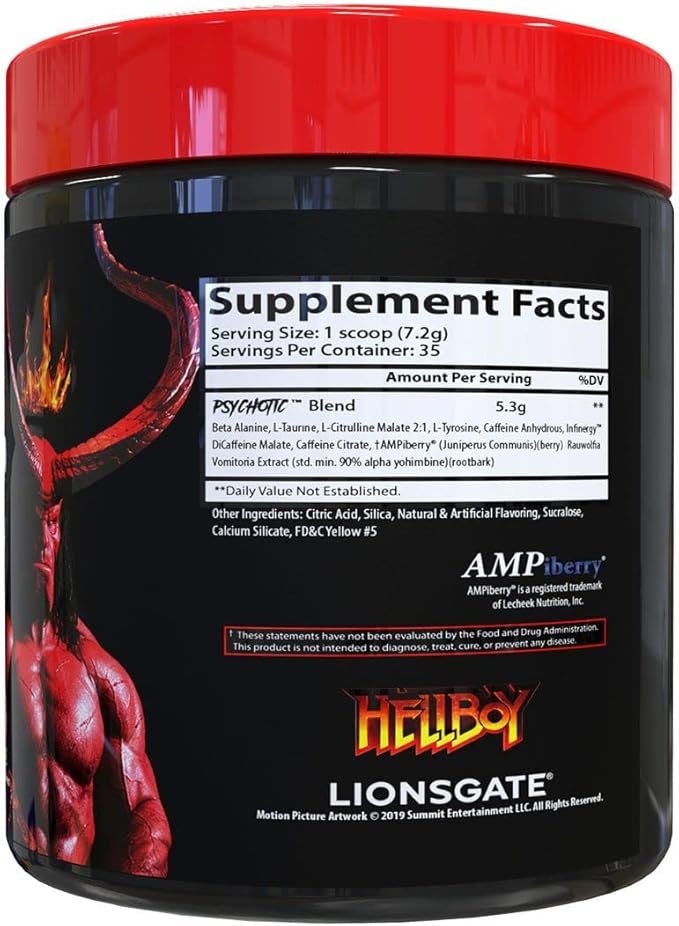 Insane Labz Hellboy Bundle, Psychotic Hellboy Pre Workout and Insane Amino BCAA, Increase Muscle Mass, Strength, Focus and Recovery Time, Lemonade