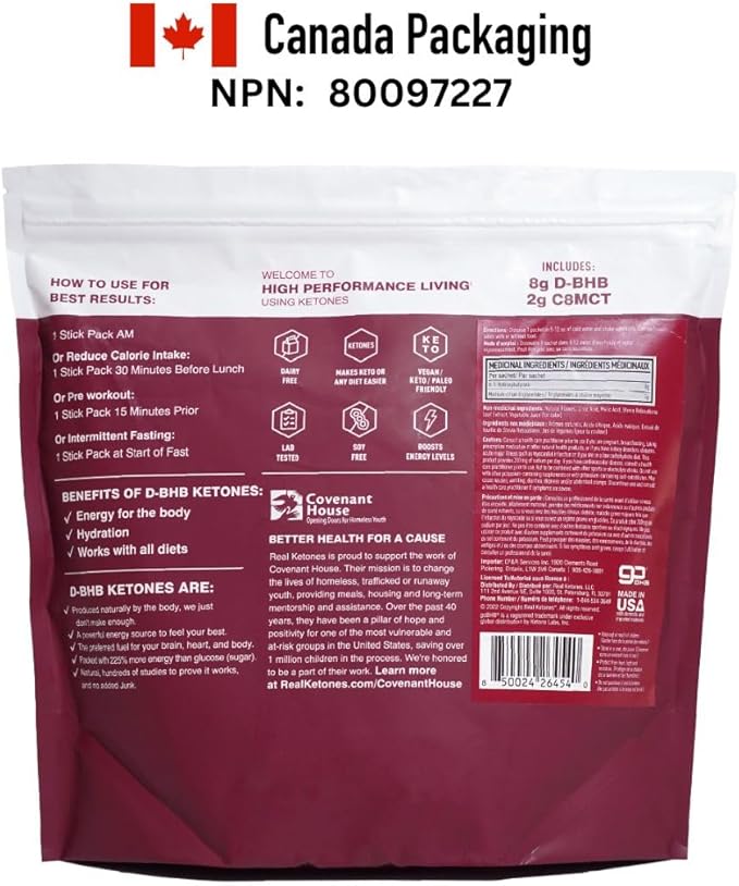 Real Ketones MCT & BHB Exogenous Ketones Drink Mix Packets Elevate Keto Electrolytes Powder Packets No Sugar with 4 Main Electrolytes Plus Hydrating Proprietary Keto BHB (30 Pack, Mixed Berry)
