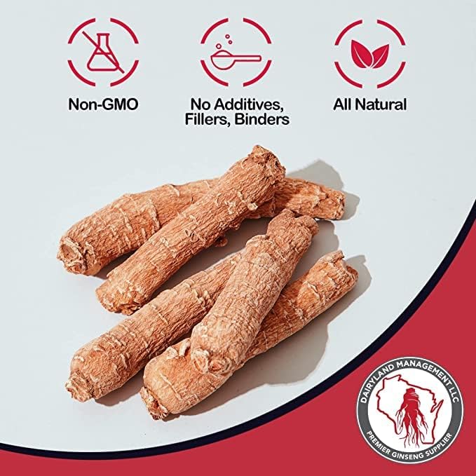 Red Panax Ginseng Root - 8 oz Pack of Korean Panax Ginseng Root - Authentic Panax Ginseng - Non-GMO, Gluten Free Ginseng Root - Use Ginseng in Soup, Tea, Congee