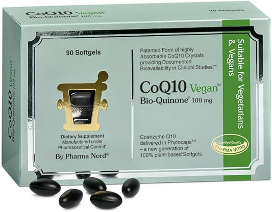 CoQ10 Vegan Bio-Quinone 100 mg, 90 Softgels | Premium Plant-Based Coenzyme Q10 Supplement with Non-GMO Ingredients for Optimal Health | High Absorption Formula for Heart Health and Energy Production