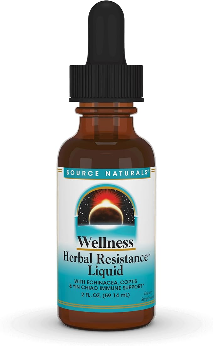 Source Naturals Herbal Resistance - Contains Echinacea, Yin Chiao, Elderberry, & More - 2 Fluid oz