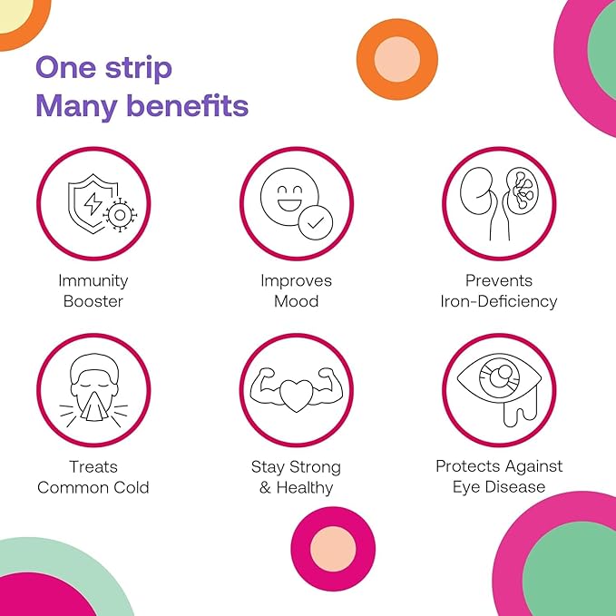 DISO - Vitamin C - Oral Dissolvable Supplement Strips, Elderberry Flavor, Boosts Immunity, Vegan, Zero Sugar, Maximum Absorption, Gluten Free, Individually Wrapped, 30 Ct