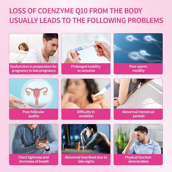 DRAUSTIN Coenzyme Q10 Preparation for Pregnancy Reduction 200mg Mitochondrial PQQ Folic Acid Imported from The United States, 60 Count