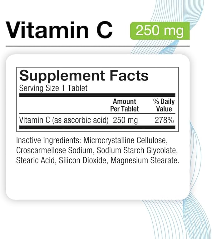 Puregen Labs Vitamin C 250 MG -Total 400 Tablets Supports a Healthy Immune System & Antioxidant Protection | Non-GMO | Gluten Free | Made in USA - 2 Pack