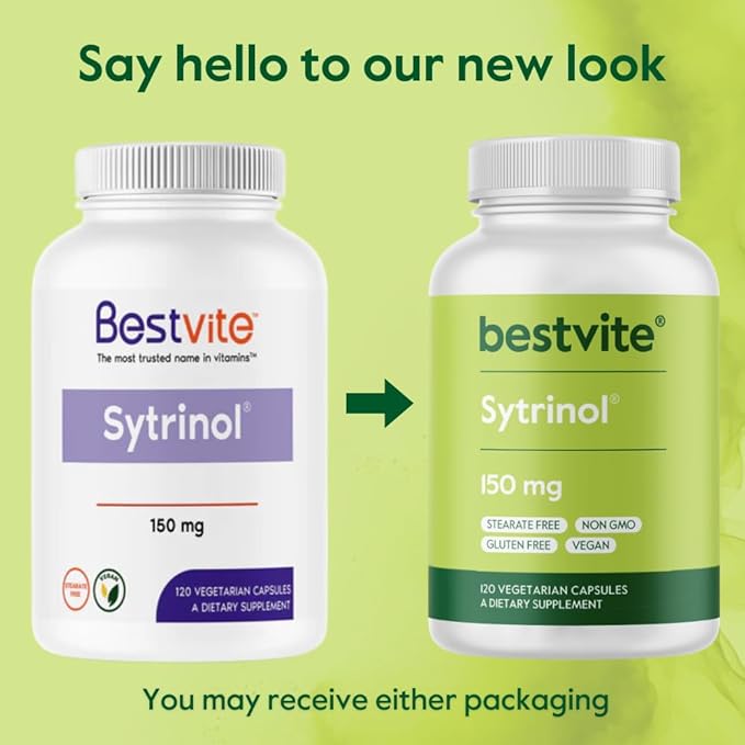 BESTVITE Sytrinol 150mg (120 Vegetarian Capsules) - Patented Blend of Natural Citrus and Palm Fruit extracts - No Stearates - Vegan - Non GMO - Gluten Free