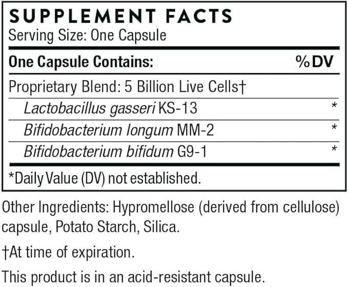 THORNE FloraMend Prime Probiotic - Shelf Stable and Stomach Acid-Resistant* Probiotic Blend - 30 Capsules