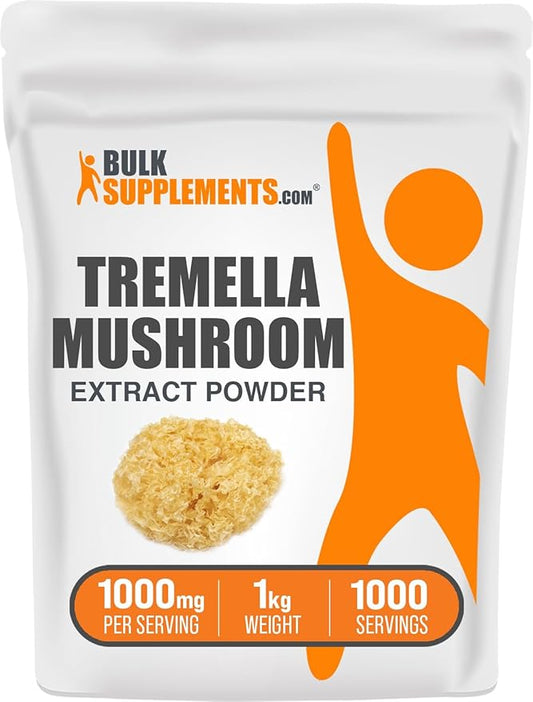 BulkSupplements.com Tremella Mushroom Extract - Tremella Fuciformis Extract, Mushroom Supplement - Vegan & Gluten Free, 1g per Serving, 1kg (2.2 lbs) (Pack of 1)