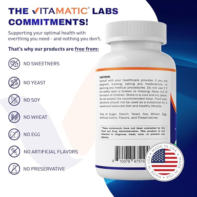 Vitamatic 3 Pack Fermented Black Garlic Extract 1000 mg 60 Capsules - Non-GMO, Gluten Free - (Total 180 Capsules)