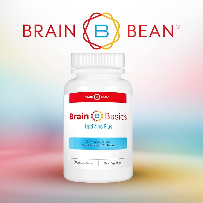 Brain Basics Opti Zinc Plus - Zinc Supplement with Quercetin, EGCG, and Copper. Immune Support Formula - 60 Tablets