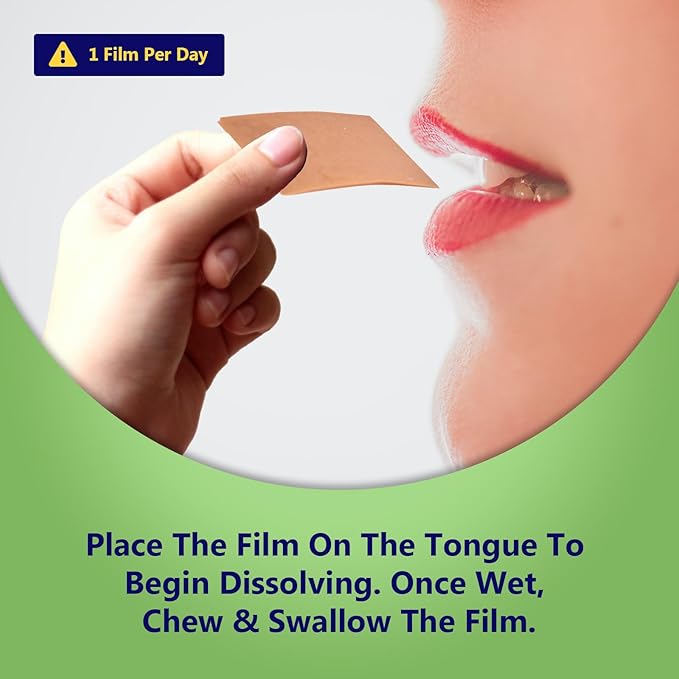 Nerve Support Oral Dissolvable Film N1 by NerveSpa - Improve Flow, Build Immunity, Support the Nervous System, 10 Films/box - Boost energy, and enhance bodily processes.