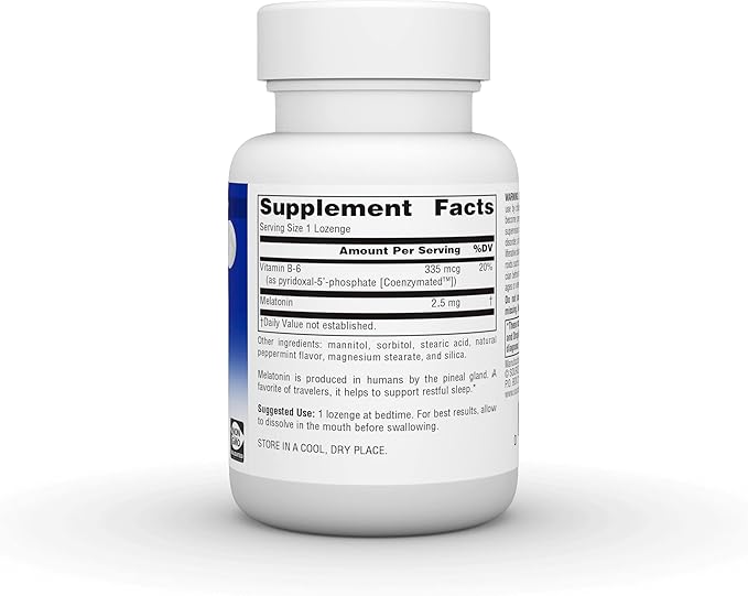 Source Naturals Sleep Science Melatonin 2.5mg Sleep Support Peppermint Flavor That Promotes Restful Sleep and Relaxation - Supports Natural Sleep/Wake Patterns and Rhythms - 120 Lozenges