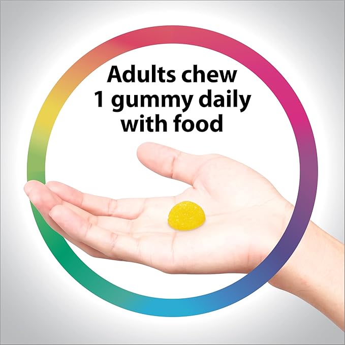 Rainbow Light - Sunny Gummies Vitamin D3 1000 IU, Support for Healthy Bones, Muscles, and Immunity in a Family-Friendly Chewable with Vitamin D3, Soy-Free, Gluten-Free, Sour Lemon, 50 Gummy Drops