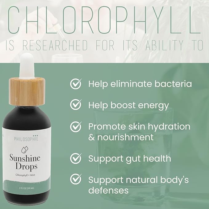 Philosophie Sunshine Drops, Cacao Magic, & Cosmic Elixir Bundle - Liquid Chlorophyll & Superfood Powder Blends - All Natural Plant-Based 3pack