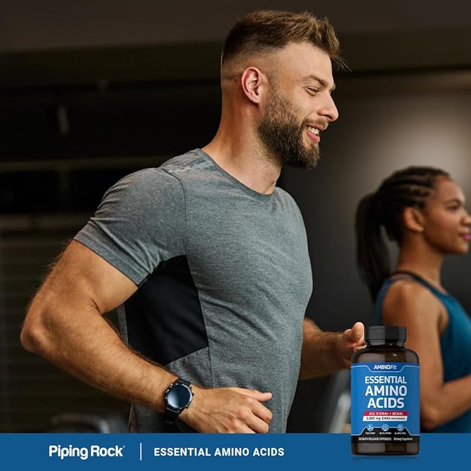 Piping Rock Amino Acid Supplement | 180 Capsules | BCAA and EAA AminoFit Complex | Non-GMO, Gluten Free | by Fitness Labs