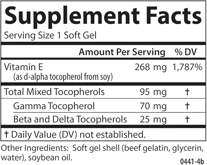 Carlson - E-Gems Plus, 400 IU (268 mg), Natural-Source Vitamin E, Optimal Wellness, 100 Soft Gels