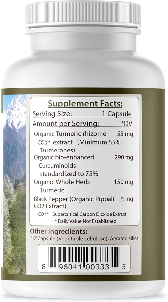 Tattva's Herbs Turmeric Curcumin with Black Pepper Supplement, Turmeric Capsules, Antioxidant Support, 2 Pack, 240 Count from