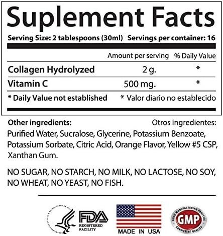 Carson Life Liquid Collagen with Vitamin C - 16 Oz - for Anti Aging, Hair Skin and Nails - Immune Support - Rejuvenate Skin - Made in The USA