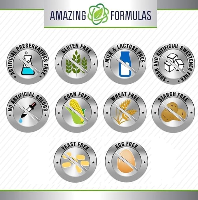 Amazing Formulas CoQ10 with Bioperine Supplement | 400 Mg Per Serving | 60 Softgels | Non-GMO | Gluten Free | Made in USA