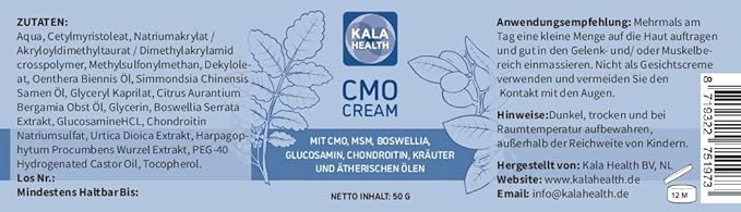 Muscle & Joint Cream - MSM Cream - MSM Ointment with Cetyl Myristoleate - Natural Topical Muscle & Joint Cream - for Exercises or Age-Related Muscle Pain
