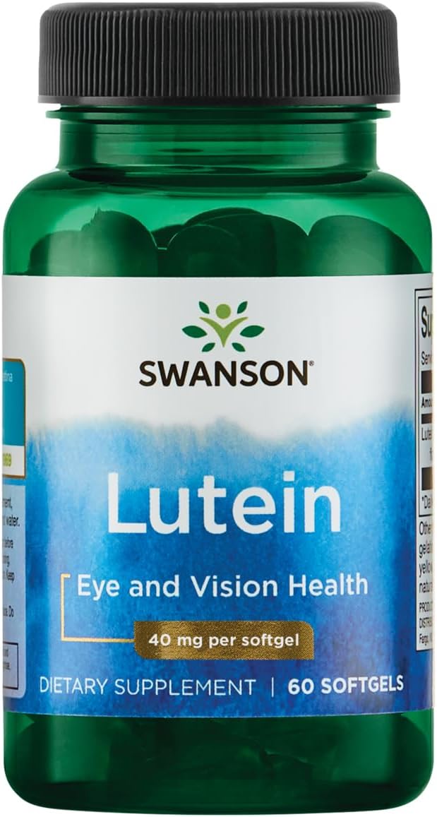 Swanson Lutein Eye Vision Retina Macula Health Supplement 40 mg 60 Softgels Sgels