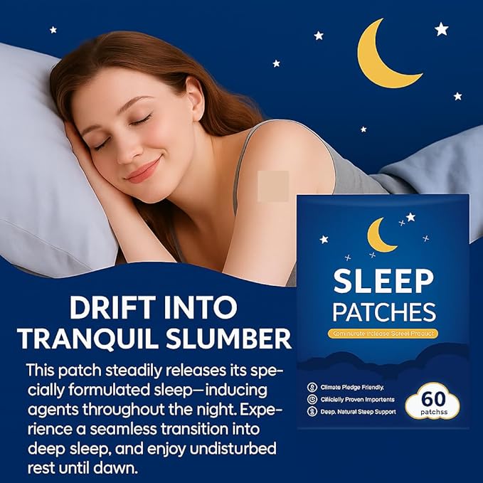 Sleep Patches for Adults Extra Strength 60 Pack,Natural Sleep Aid Patches for Deep Sleep, Sweet Dream Patches for Women & Men, Nighttime Sleeping Stickers for Night Comfort Rest