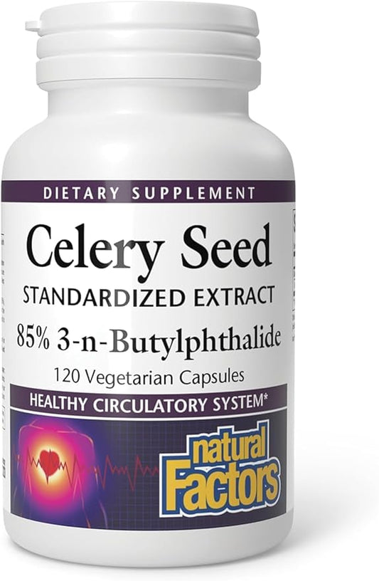 Natural Factors, Celery Seed, Concentrated Celery Extract for Healthy Circulation & Heart Support