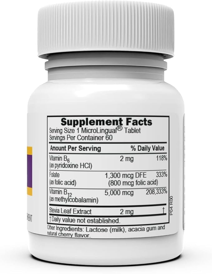 Superior Source No Shot Vitamin B12 Methylcobalamin (5000 mcg), B6, Folic Acid, Quick Dissolve Sublingual Tablets, 60 Ct, Increase Energy, Healthy Heart, Boost Metabolism, Stress Support, Non-GMO