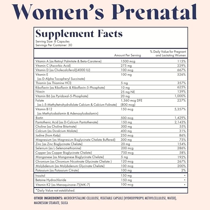 Fertility Trio | Prenatal Vitamin + DHA & Fertility Booster | Choline, Folate, Omega 3, Coq10, NAC, 26+ Vital Nutrients | Dietitian-formulated, Non-GMO, 3rd Party Tested, 30 Servings