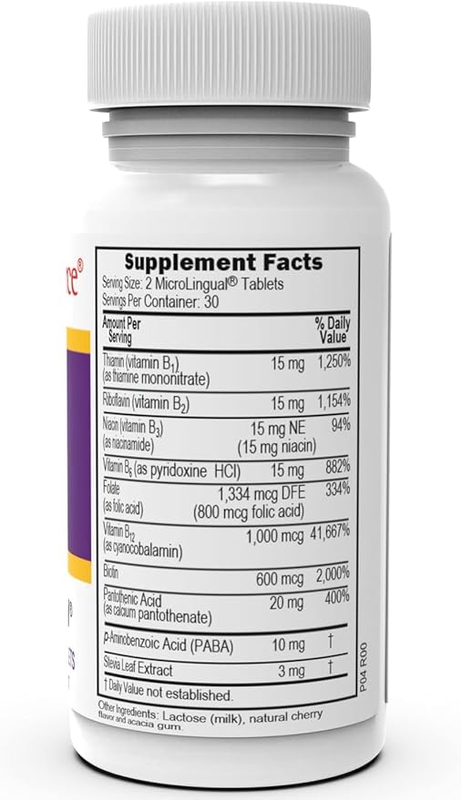 Superior Source Women?s B Complex - Energy Support Supplement for Women - Multivitamin with Vitamin B12, Vitamin B3 & More - B Vitamin Supplement Aids Heart Health - 60 Sublingual Dissolving Tablets