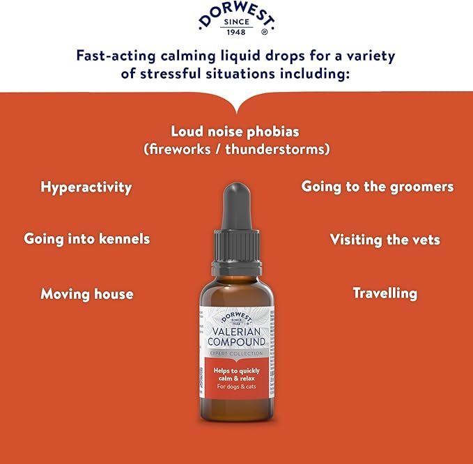 Organic Valerian Compound for Dogs and Cats 30 ml