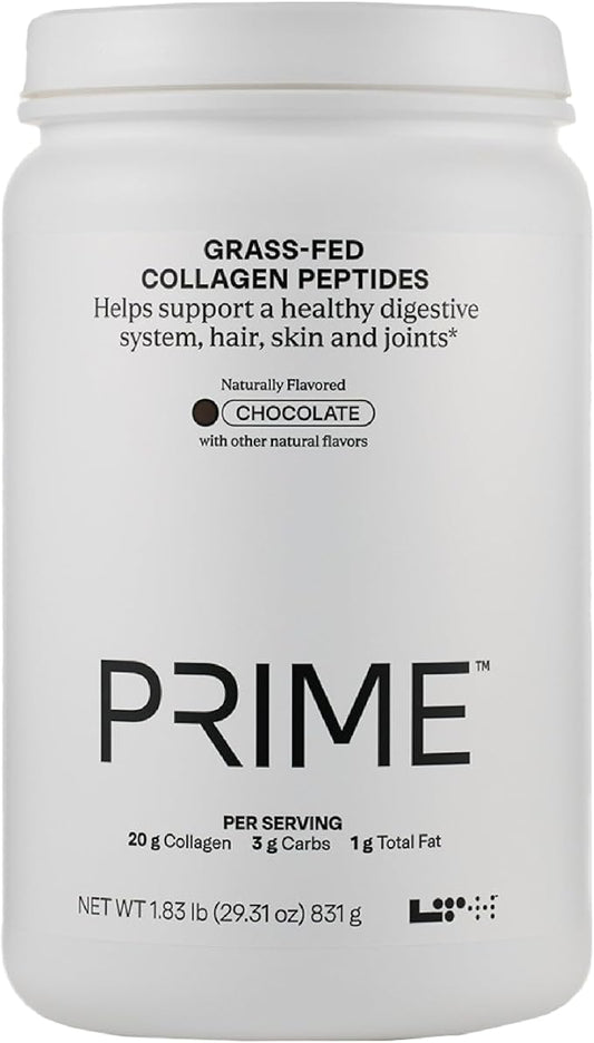 LTH Prime Collagen Peptides - Premium Collagen Powder for Digestive Health - Supports Healthy Joints, Hair, Nails & Skin - Hydrolyzed Collagen from Grass-Fed Cows - Chocolate - 30 Servings