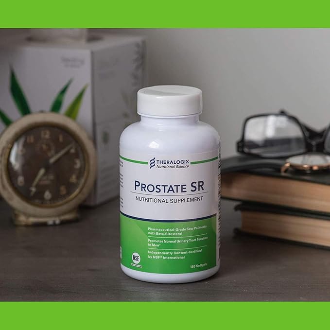 Theralogix Prostate SR Saw Palmetto & Beta-Sitosterol Supplement - Supports Healthy Urinary Tract Function in Men* - 90-Day Supply - NSF Certified - 180 Softgels