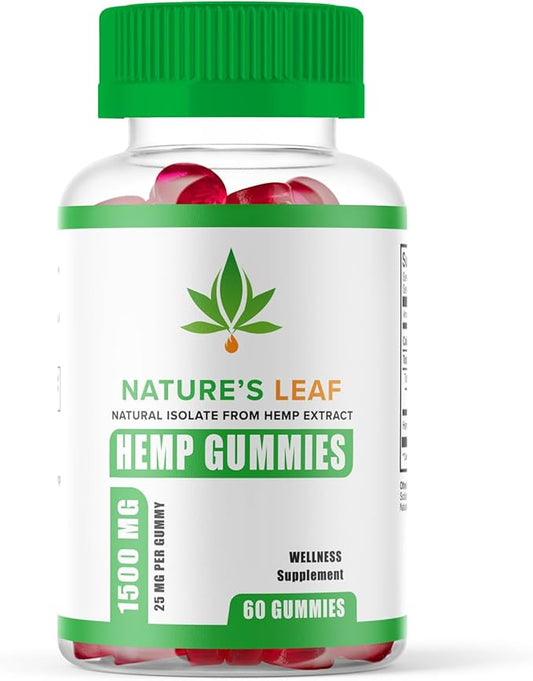 Nature's Leaf Hemp Gummies, Natures Leaf Hemp Gummy, Extra Strength with Natural Hemp Oil, Reviews, Natureleaf, Hemp Infused Gummies (60 Gummies)