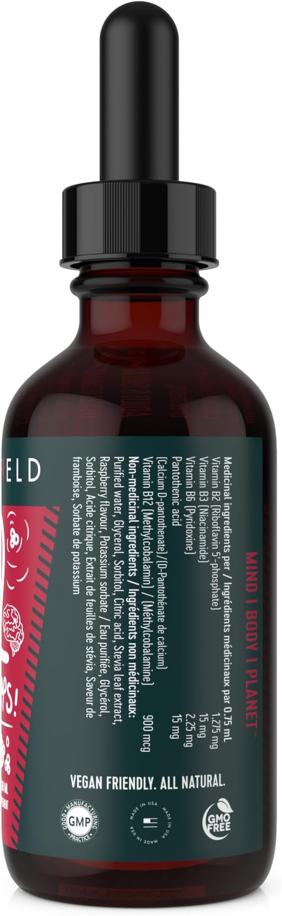 Freshfield B Complex Drops: B12, B2, B3, B5, and B6, Vegan-Friendly Liquid Formula, Enhanced Absorption | 1200 mcg Methylcobalamin | Energize, Elevate Mood, and Support Heart Health