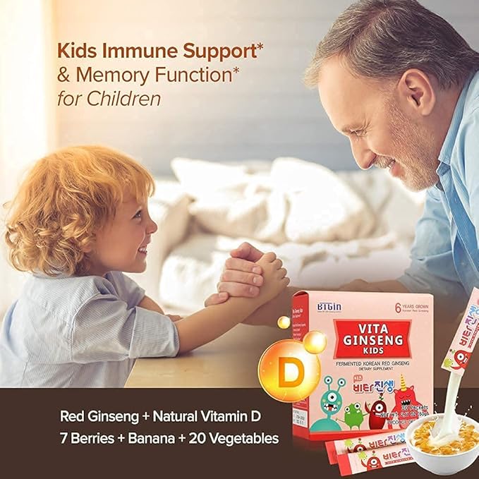 Gin Hongsam Saponin Capsule Plus + VITA Ginseng Kids Premium Bundle