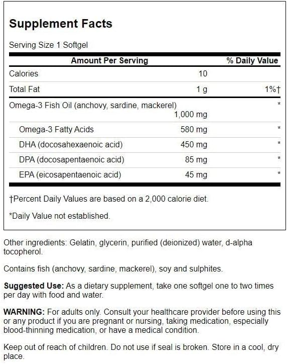 Swanson Super Dpa Fish Oil 60 Sgels