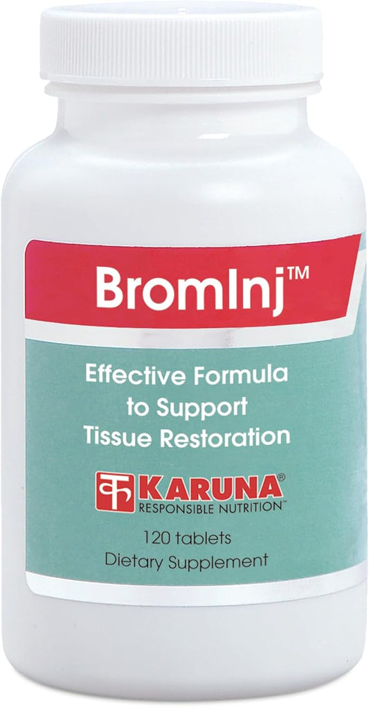 BromInj 120 Capsules | BROMELAIN 1500MG, Curcumin 1200MG, Willow BARK 900MG, QUERCETIN 300MG