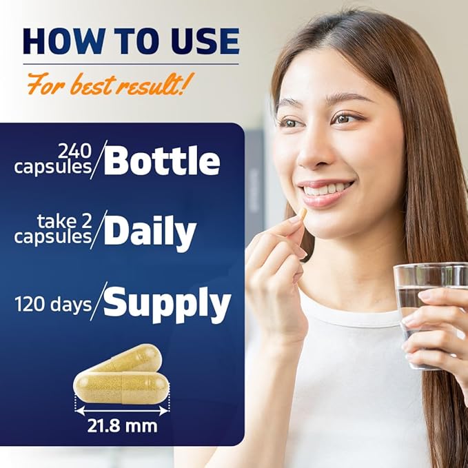 Vitamatic Ceylon Cinnamon 10000 mg Equivalent Per Serving (from 20:1 Extract 500 mg) with Berberine & Chromium - 240 Vegetable Capsules - Non-GMO & Gluten Free