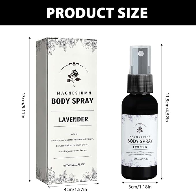 Magnesium Spray,Pure Magnesium Oil Spray,Magnesium Spray Vanilla Butter,Relaxation Stress (2pcs)