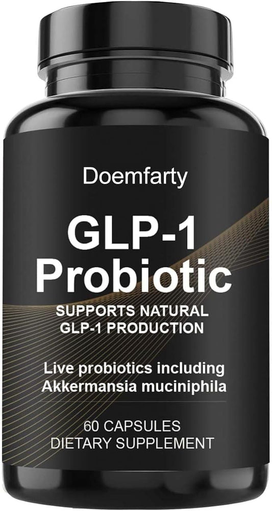 60 PCS GLP-1 Probiotic - AFU Multi-Strain Probiotic + Prebiotic, Naturally Support GLP-1 Production, Delayed Release, Third-Party Tested, for Men & Women 60 Servings (Pack of 1) K1