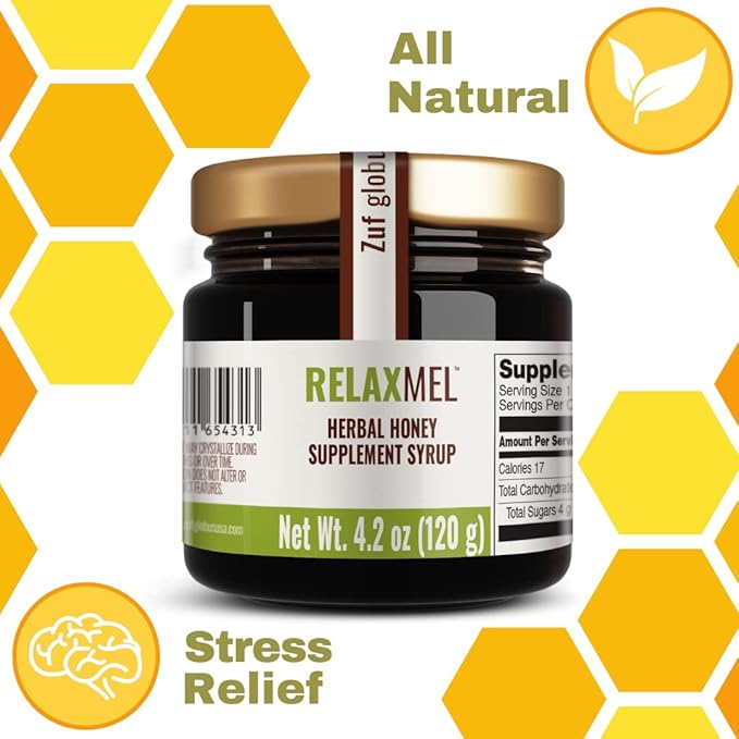 Zuf Globus: RelaxMEL | Supports reducing Tension | Supports Better Sleep | Honey Supplement | Botanicals