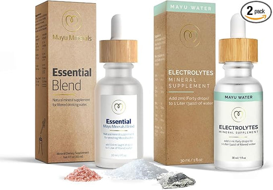 MAYU Essential Blend & Electrolyte Water Drops Minerals Charge Bundle