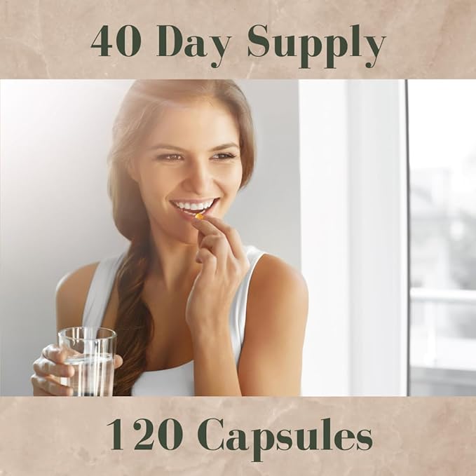 Research Labs Organic Lions Mane Supplement Capsules, 120 Capsules w/Patent Litropane™, Immune System Booster & Nootropic Brain Support Mushroom Supplement. 10X Extract comparable to 18,000mg