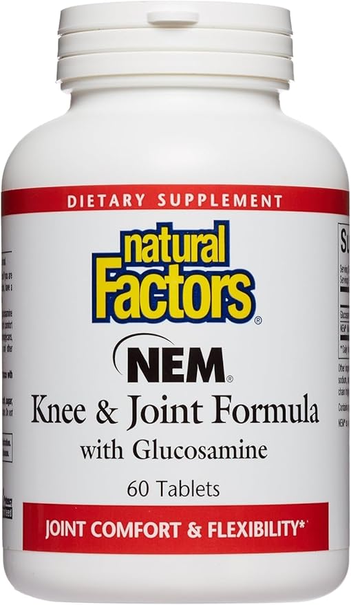 Natural Factors, NEM Knee & Joint Formula, Promotes Flexibility and Comfort, 60 Tablets
