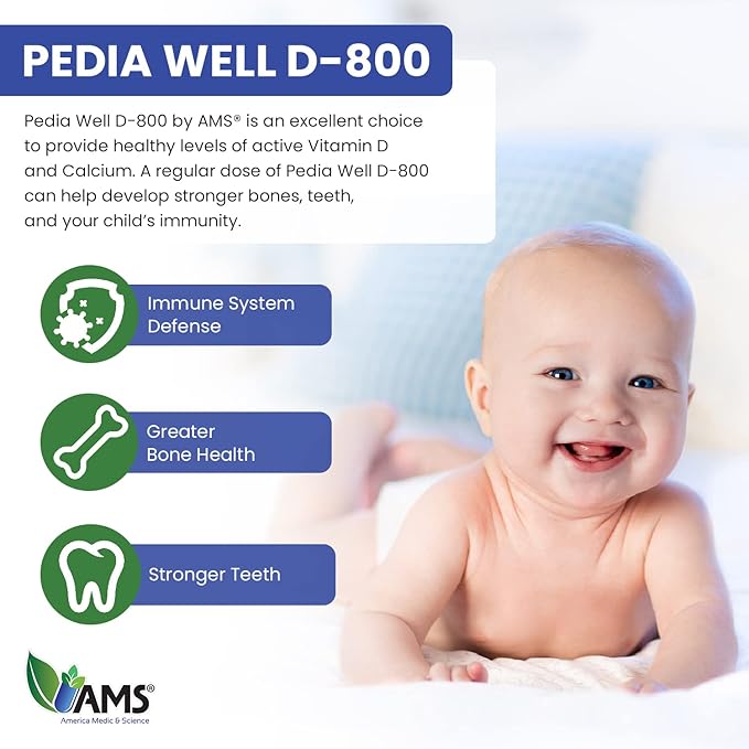 America Medic & Science PediaWell D-800 (50 mL) | Natural Vitamin D Drops
